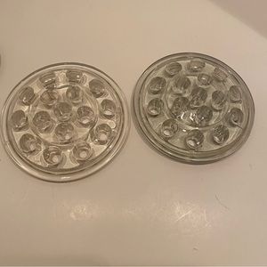 Vintage Large 16 holes Glass Flower Frogs
